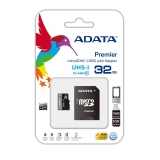 Card Memorie MicroSDHC ADATA 32GB Clasa 10 UHS-I + Adaptor SD AUSDH32GUICL10-RA1