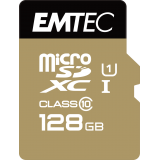 Card Memorie MicroSDXC Emtec Gold Plus 128GB Clasa 10 UHS-I + Adaptor SD ECMSDM128GXC10GP