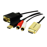 HDMI to VGA with Audio Cable, 2m, black LogiLink CV0052A