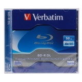BD-R Verbatim 50GB 6X Dual layer WHITE BLUE JewelCase 43748