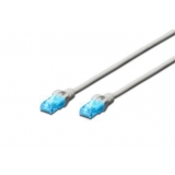 DIGITUS Premium CAT 5e UTP patch cable, Length 2,5m, Color grey