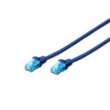 Digitus Cable patch UTP, CAT.5E, blue, 0.25m