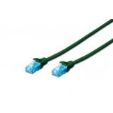 DIGITUS Premium CAT 5e UTP patch cable, Length 0.25m, Color green