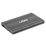 Natec UGO HDD/SSD enclosure for 2.5'' SATA - USB2, Aluminum, black