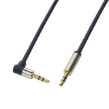 LOGILINK - Audio Cable 3.5 Stereo M/M 90Â° angled, 3.00 m, blue