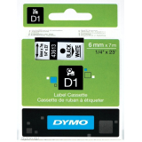 Dymo D1-TAPE 6MM X 7M/BLACK ON WHITE S0720780