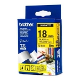 Brother TZE-S641 LAMINATED TAPE 18MM 8M/BLACK ON YELLOW EXTRA-STRONG TZES641