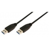 Cablu USB 3.0 LOGILINK tip A tata la tip A tata, 1m, negru, CU0038