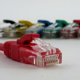 Netrack patch cable RJ45, snagless boot, Cat 5e UTP, 0.25m red