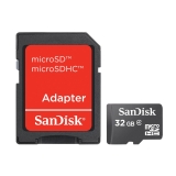 Card memorie SanDisk SD CARD MICRO 32GB SDHC/WITH ADAPTER SDSDQM-032G-B35A