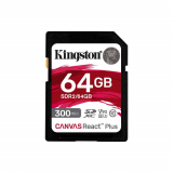 Card memorie Kingston 64GB SDXC REACT PLUS UHS-II/300R/260W U3 V90 FULL HD/4K/8K SDR2/64GB