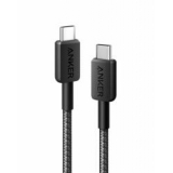 Cablu alimentare si date Anker, USB Type-C (T) la USB Type-C (T), 0.9m rata transfer 480 Mbps, 60W, invelis nylon, braided, negru, A81F5G11 (timbru verde 0.03 lei) - 0194644153656 