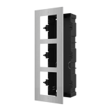 Rama montaj ingropat din otel inoxidabil, 3 module, pentru Interfon modular - HIKVISION DS-KD-ACF3-S 