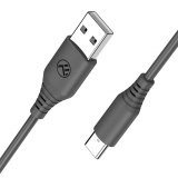 Cablu silicon Tellur USB la Tip C negru TLL155591