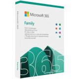 Microsoft 365 Family, Engleza, subscriptie 1 an, 6 utilizatori, retail 6GQ-01556