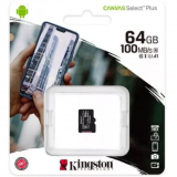 Card memorie Kingston 64GB MICROSDXC CANVAS SELECT/100R A1 C10 SP W/O ADAPTER SDCS2/64GBSP