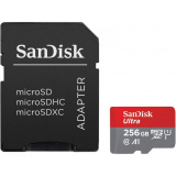 Card memorie SANDISK ULTRA MICROSDXC 256GB +/SD ADAPTER 150MB/S A1 CLASS 10 SDSQUAC-256G-GN6MA