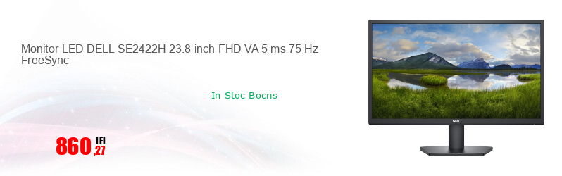 Monitor LED DELL SE2422H 23.8 inch FHD VA 5 ms 75 Hz FreeSync