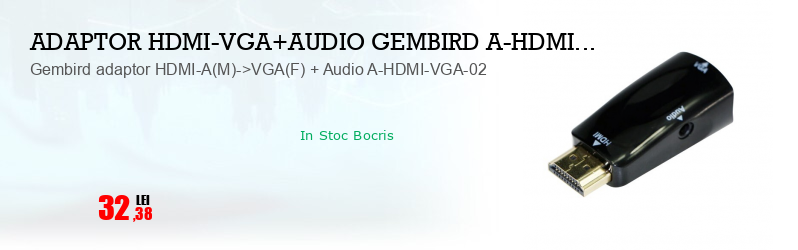 Gembird adaptor HDMI-A(M)->VGA(F) + Audio A-HDMI-VGA-02