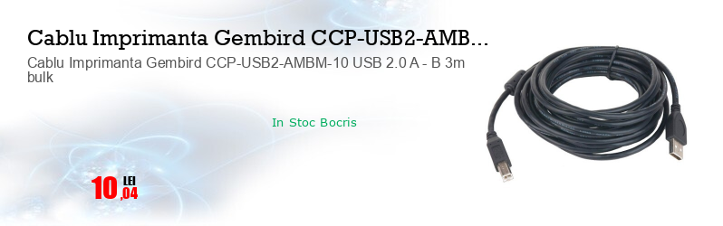 Cablu Imprimanta Gembird CCP-USB2-AMBM-10 USB 2.0 A - B 3m bulk