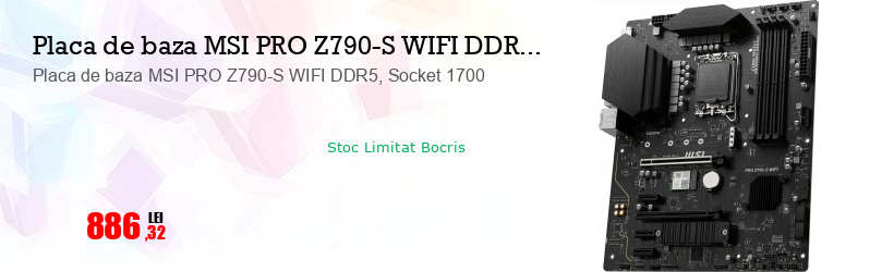Placa de baza MSI PRO Z790-S WIFI DDR5, Socket 1700